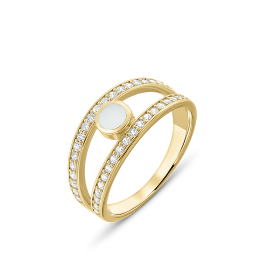 Iris | Moedermelk Ring Goud